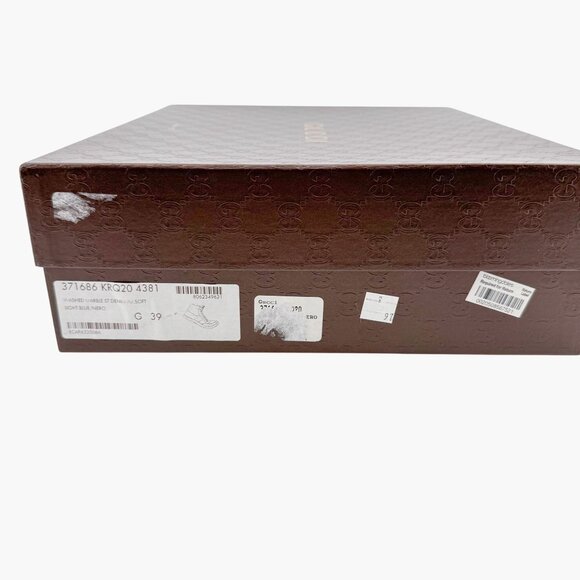 Gucci High Top Denim Sneakers EU 39 US 9 Blue Faded Distressed Retro Casual Shoe - Picture 14 of 14